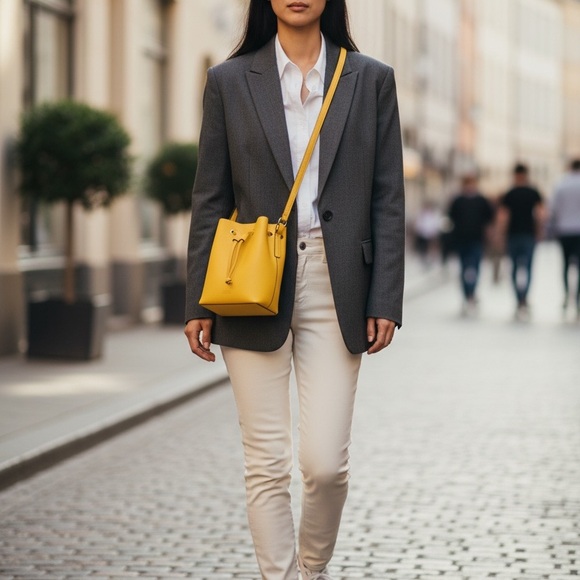 Lauren Ralph Lauren Dryden Debby II Mini Leather Drawstring Bag - Picture 9 of 17